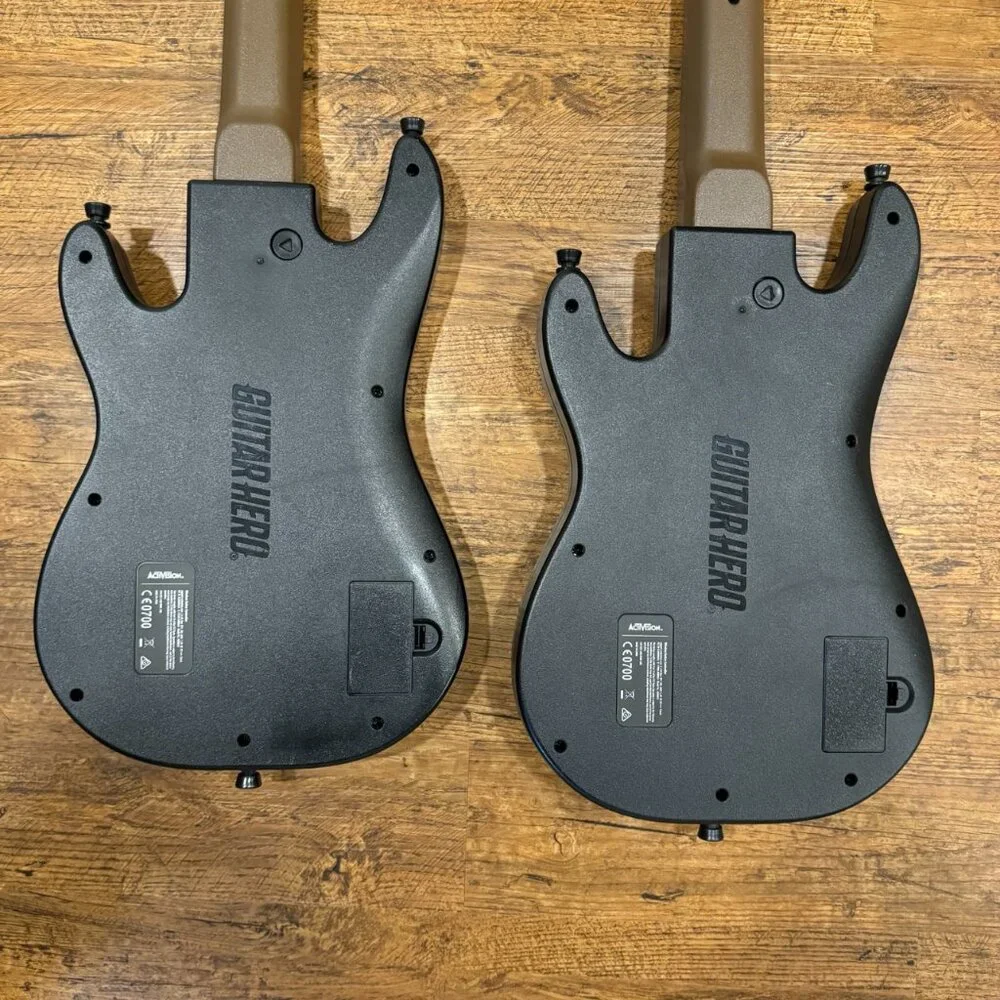 Guitar Hero Wireless Controllers Lot of 2 No Straps and Dongles Untested 0000654